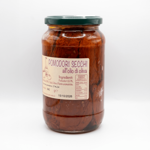 POMODORI SECCHI SOTT'OLIO VASETTO DA 540 GR.