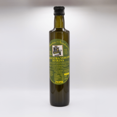 OLIO EXTRAVERGINE DI OLIVE TAGGIASCHE BOTTIGLIA DA 0,5 L.