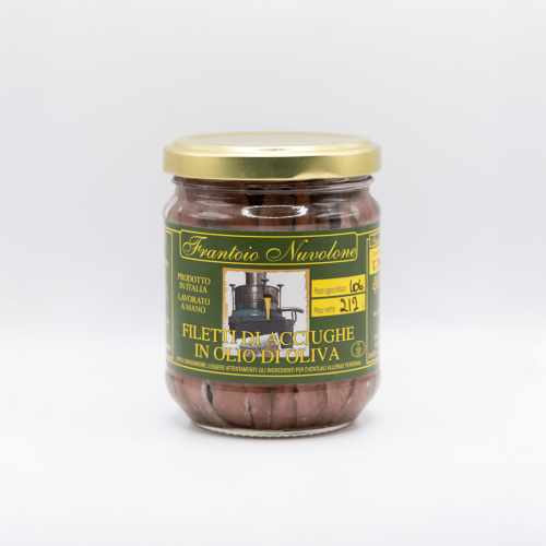 ACCIUGHE IN OLIO DI OLIVA VASETTO DA 210 GR.